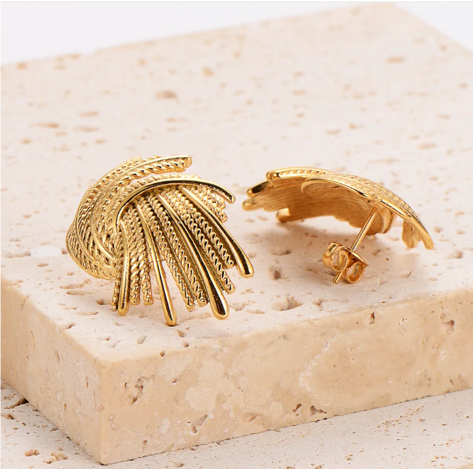 Irregular Swirl Statement Earrings