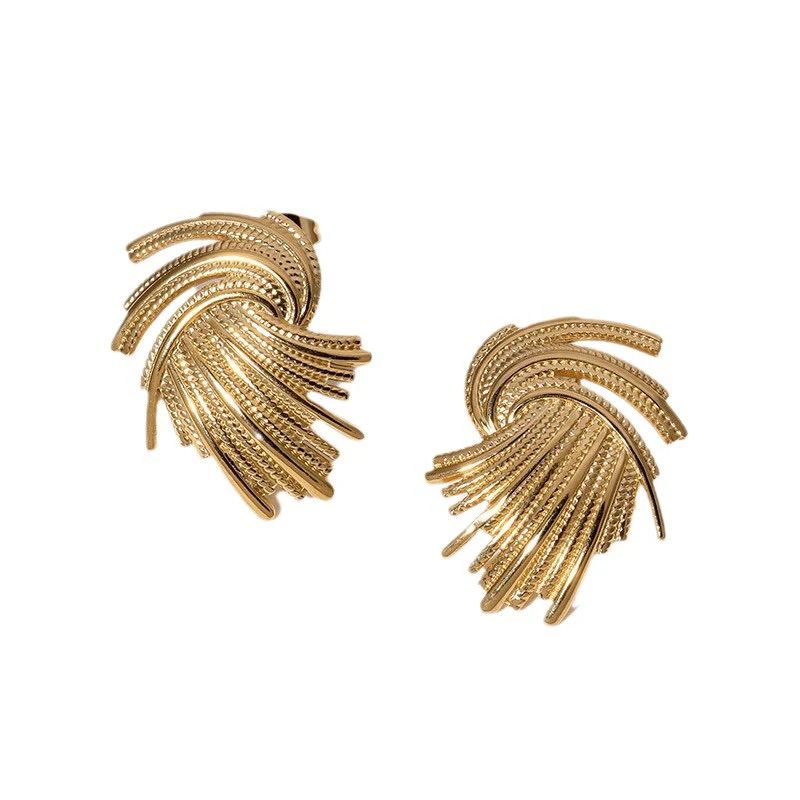 Irregular Swirl Statement Earrings