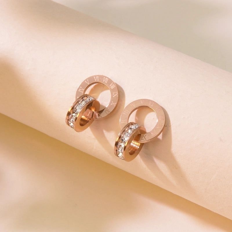 Eterna Roma Rose Gold Earrings